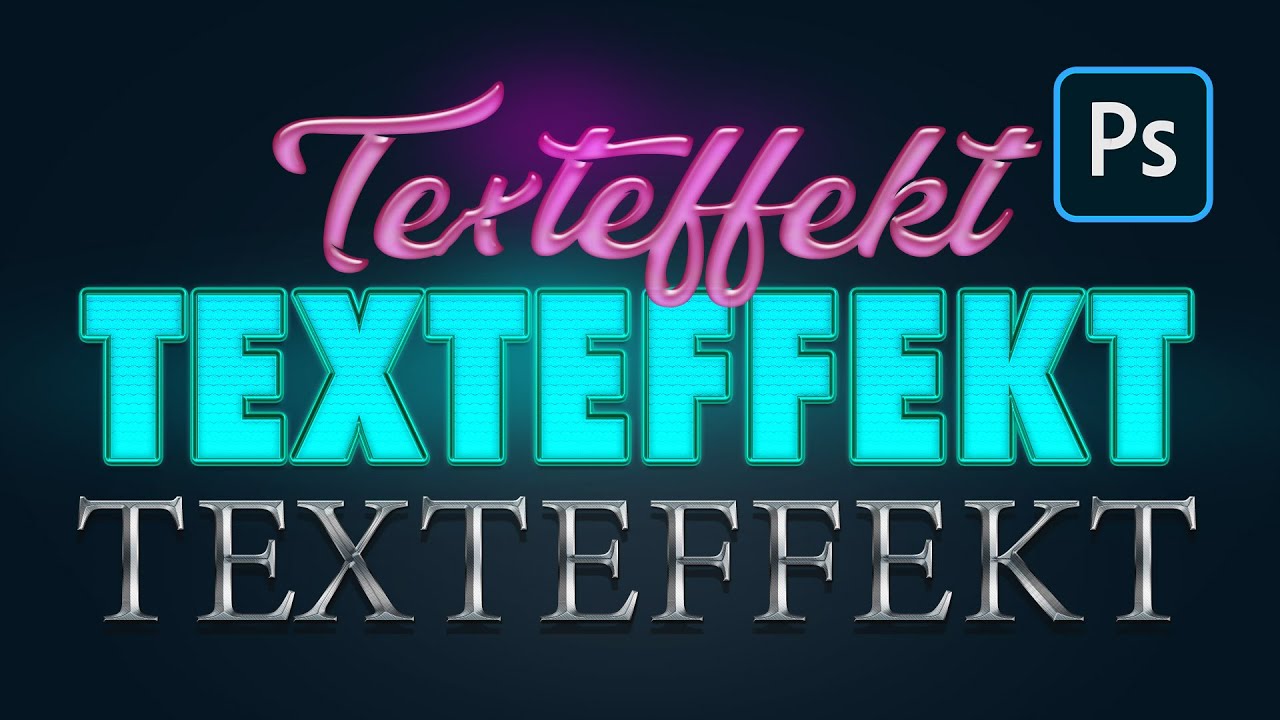 Die Power von Ebenenstilen in Photoshop - 1 Klick Texteffekte wie Gold, Metall, Gummi uvm.