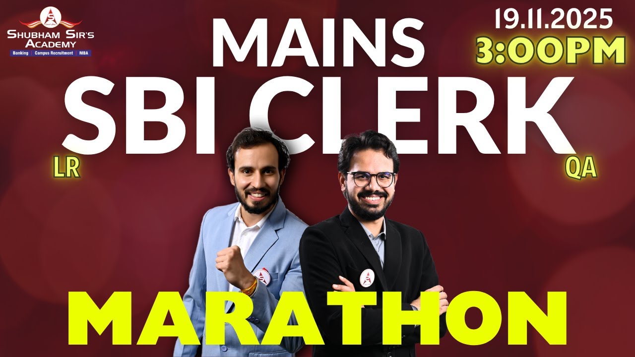MAINS SBI JA | LR +Quant Marathon 🏃🏻‍♂️💨#Quant #logical #reasoning #mains #mocktest #sbija #sbiclerk