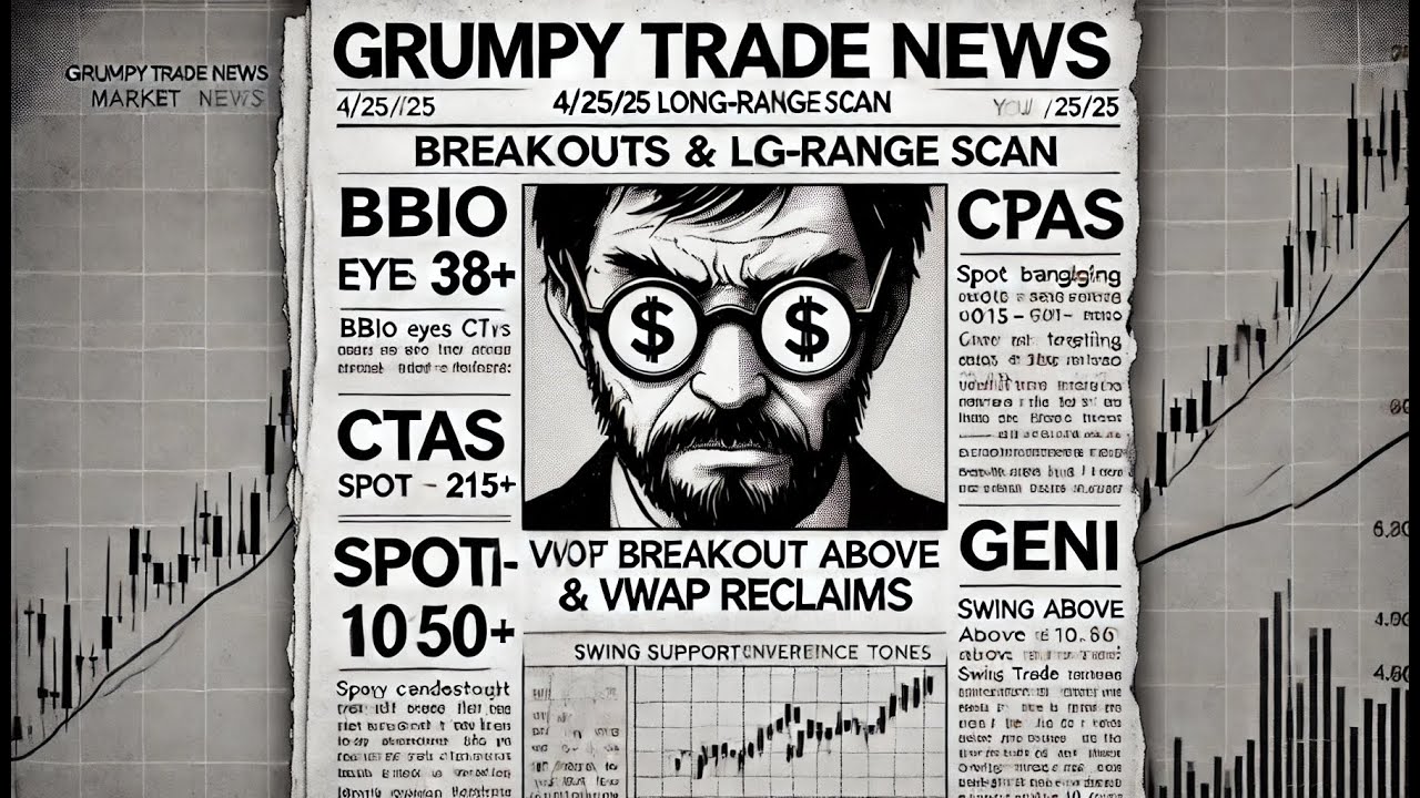 🔍 Grumpy Trade 4/25/25 | BBIO, CTAS, SPOT Breakouts | Daily Trade Plan & VWAP Levels