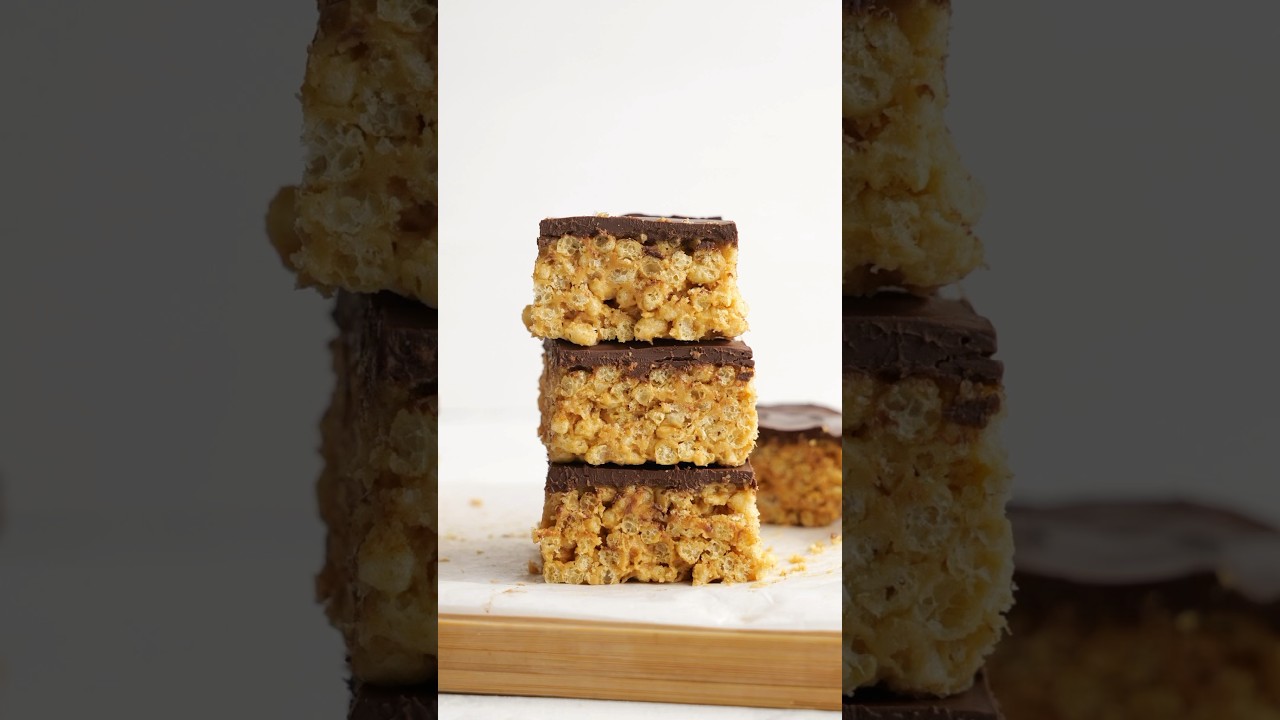 Peanut Butter Rice Krispie Treats (made with just 4-ingredients)