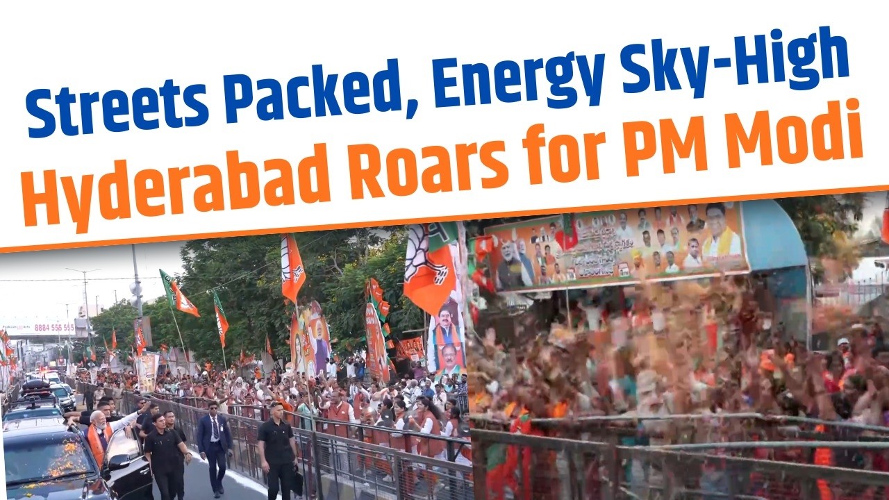 Hyderabad Roars for PM Modi! Massive Roadshow Stuns the City