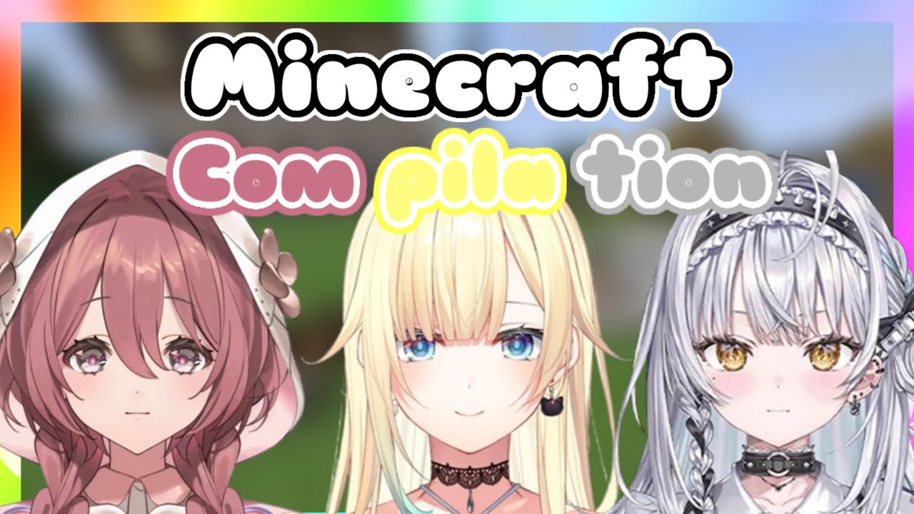 Vspo Minecraft compilation [ Amayui Moka - Aizawa Ema - Ginjo Saine ] English subtitles 