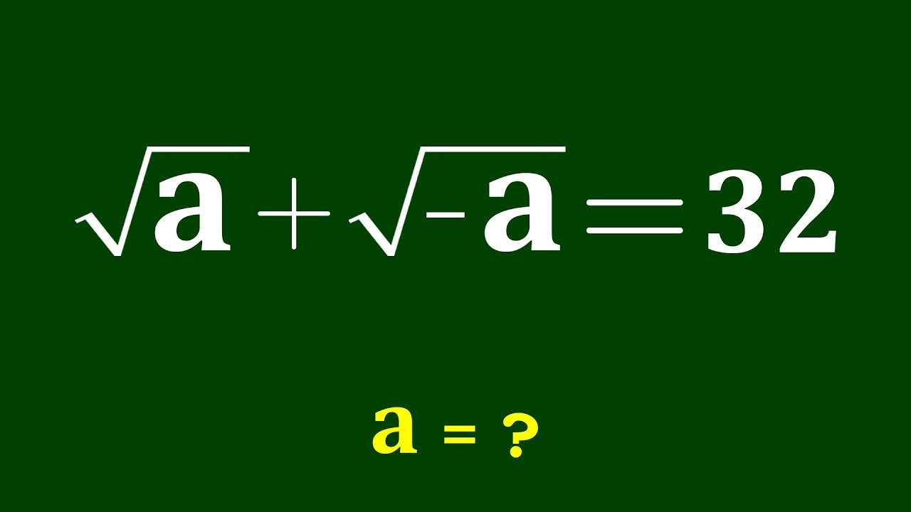 A Nice Algebra Problem | Math Olympiad | Find a=?