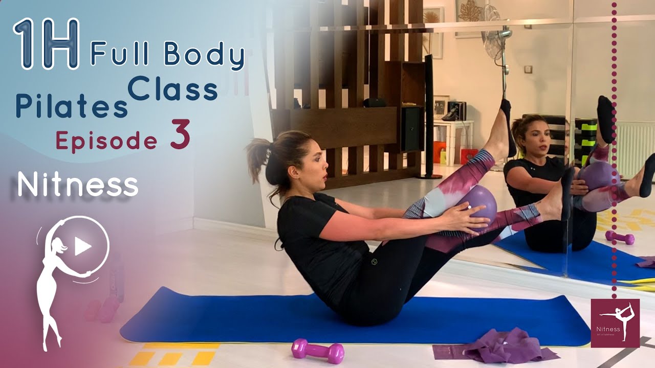 1 hour full body pilates workout |  پیلاتس در خانه برای لاغری شکم و پهلو،جلسه سوم