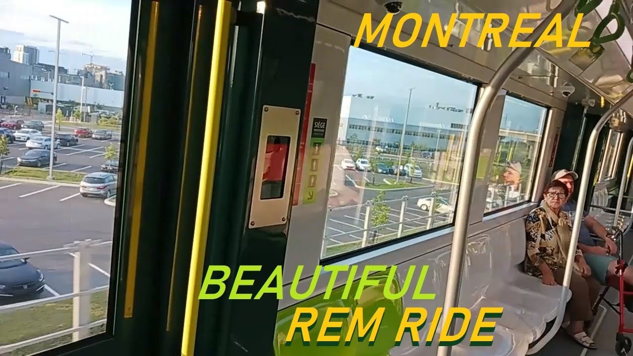8 2 23 BEAUTIFUL RIDE ON MONTREAL'S NEW REM LIGHT RAIL TRAIN DOWNTOWN TO BROSSARD & BACK