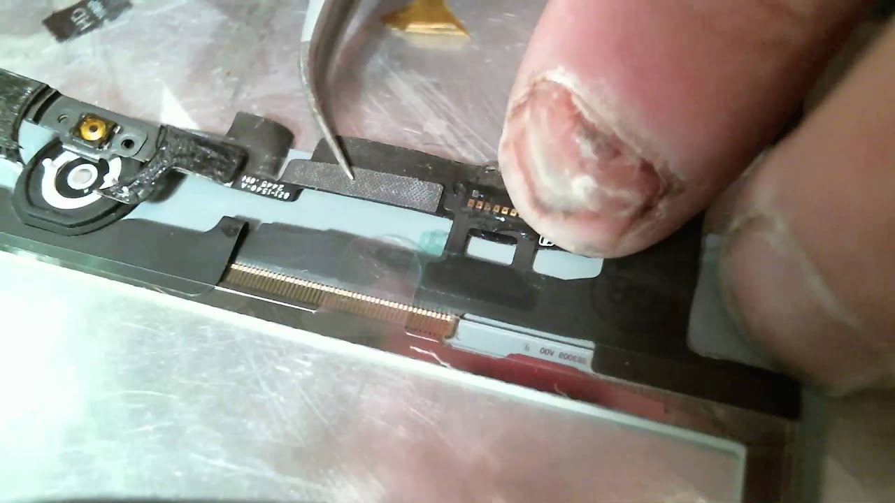 iPad Mini Digitizer Connector Soldering pt. 2 Home Button