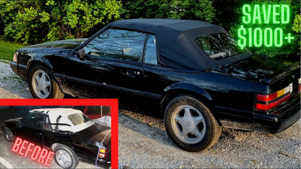 $239 Convertible top Installation for a FOXBODY Mustang (Part 3 of the $1000 BUILD)
