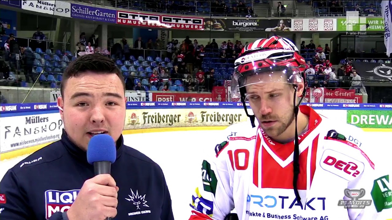 Highlights + Interviews | 2. Spiel Pre-Playoffs 2019/2020 | Dresdner Eislöwen vs. EC Bad Nauheim