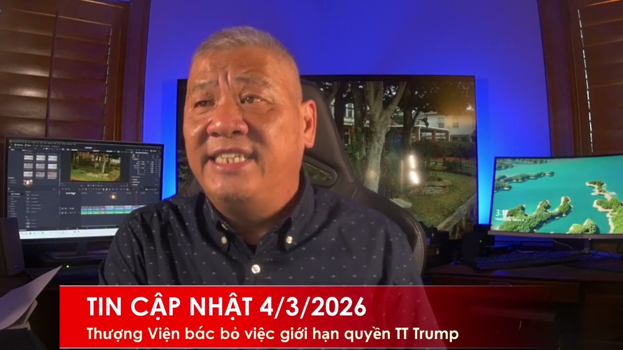 TIN CẬP NHẬT 4/3/2026: Thượng viện bác bỏ nghị quyết muốn chận quyền TT Trump tấn công Iran