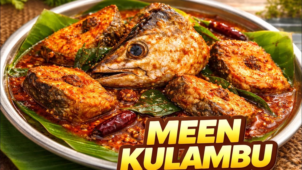 கிராமத்து சுவையில் மணமணக்கும் மீன் குழம்பு | Village Style Fish Curry in Tamil | Fish Gravy Recipe🍥🐟