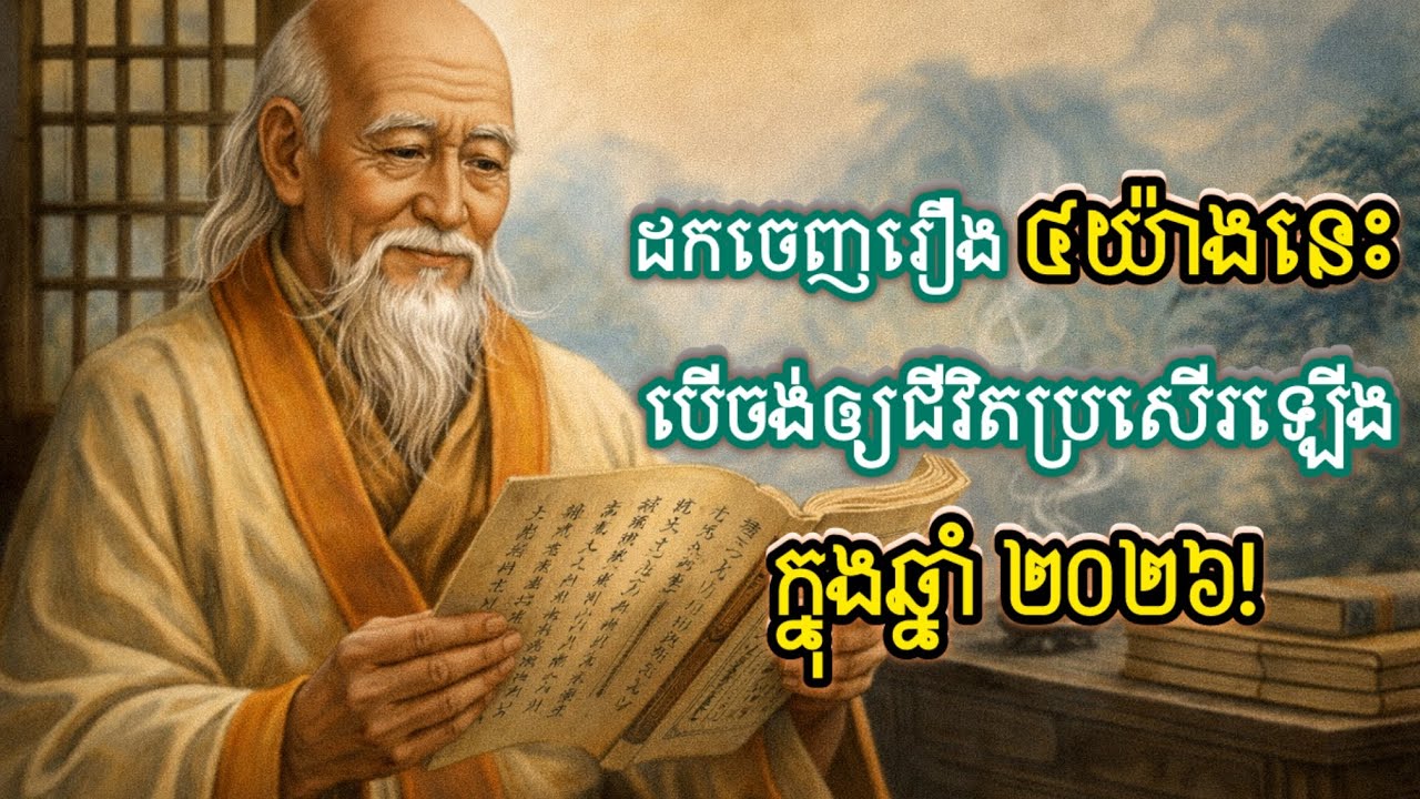 ដកចេញរឿង៤យ៉ាងនេះបើចង់ឲ្យជីវិតប្រសើរឡើងក្នុងឆ្នាំ២០២៦