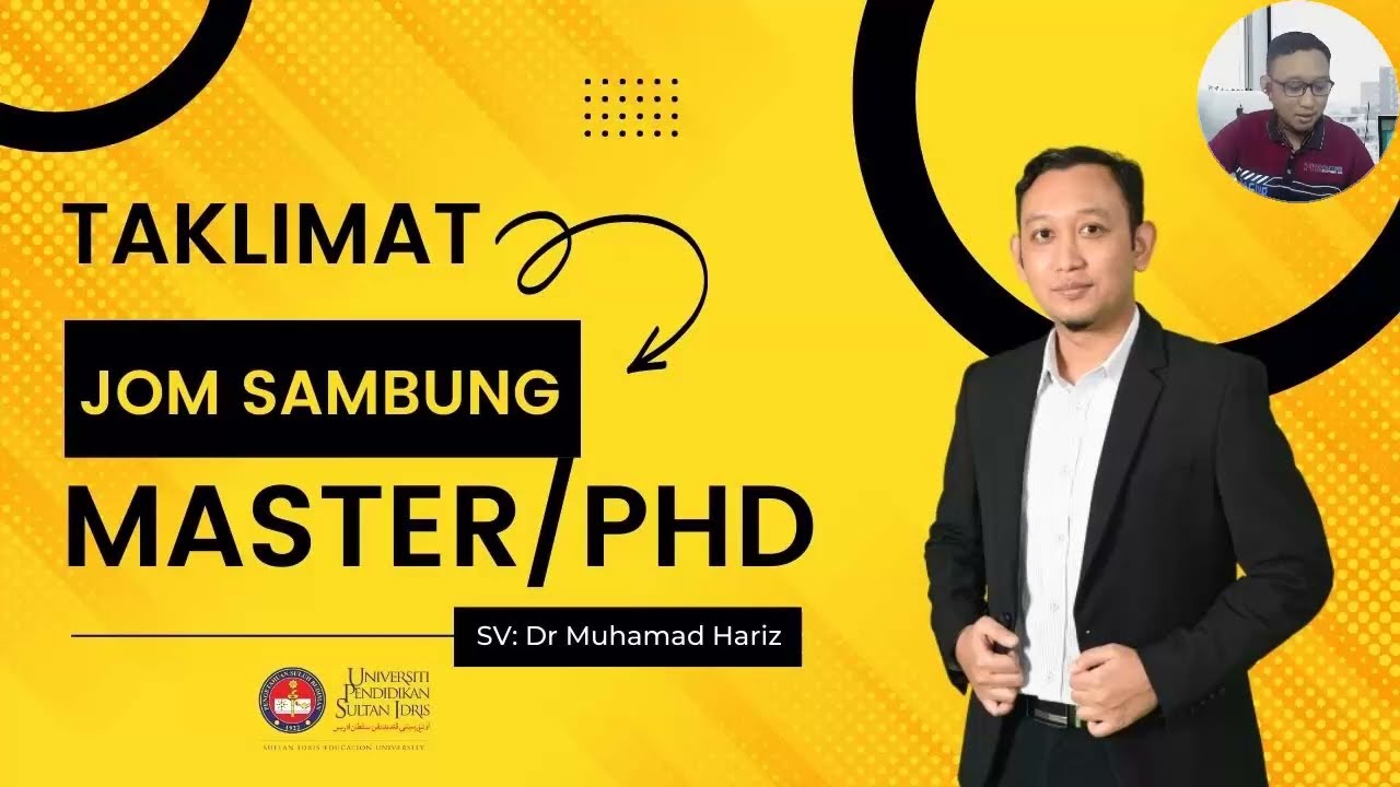 Taklimat Jom Sambung Master / PhD di bawah seliaan Dr Muhamad Hariz (UPSI)