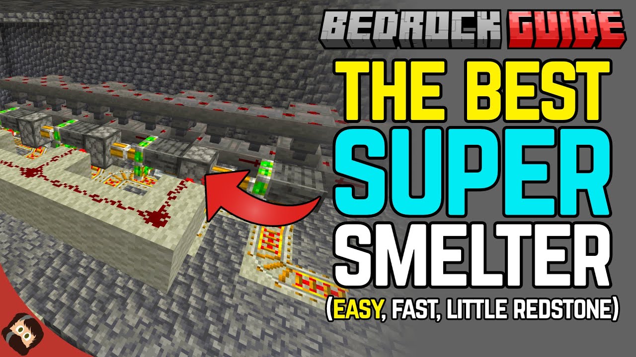 EASY 350 Furnace SUPER SMELTER! Minecraft Bedrock Guide S3 EP48