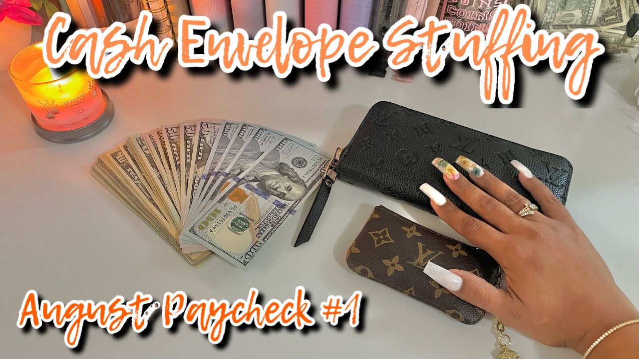 CASH STUFFING AUGUST PAYCHECK #1 | #cashenvelopesystem  #cashcounting  #asmr  #cashbudgeting