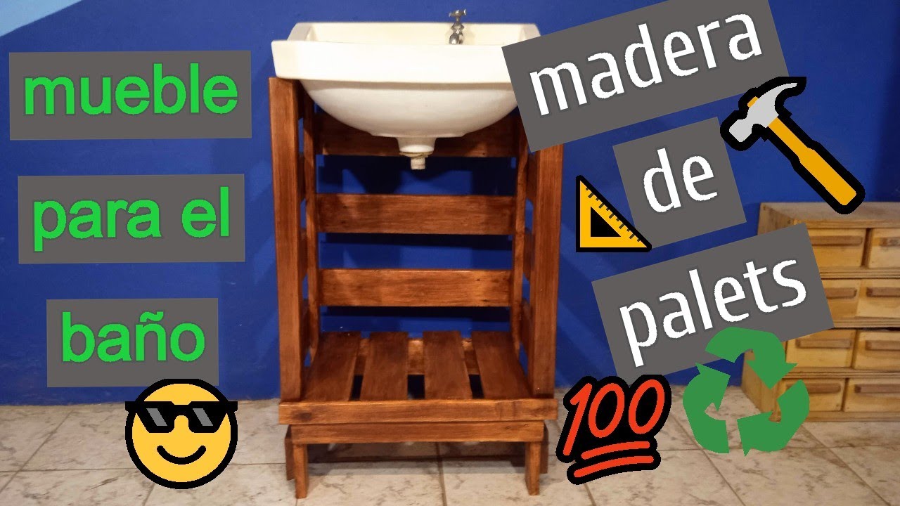 mueble para baño FACIL con palets y GRATIS 👈😎