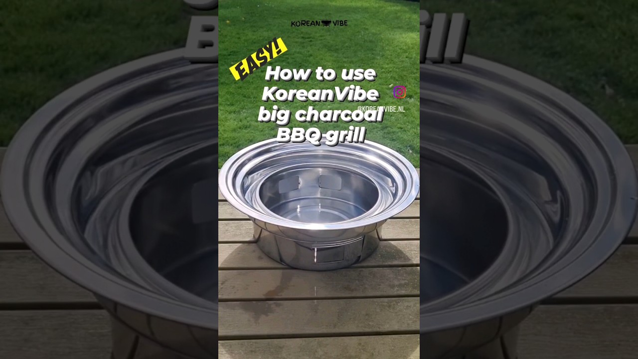 How to use KoreanVibe big charcoal BBQ grill🔥🥩