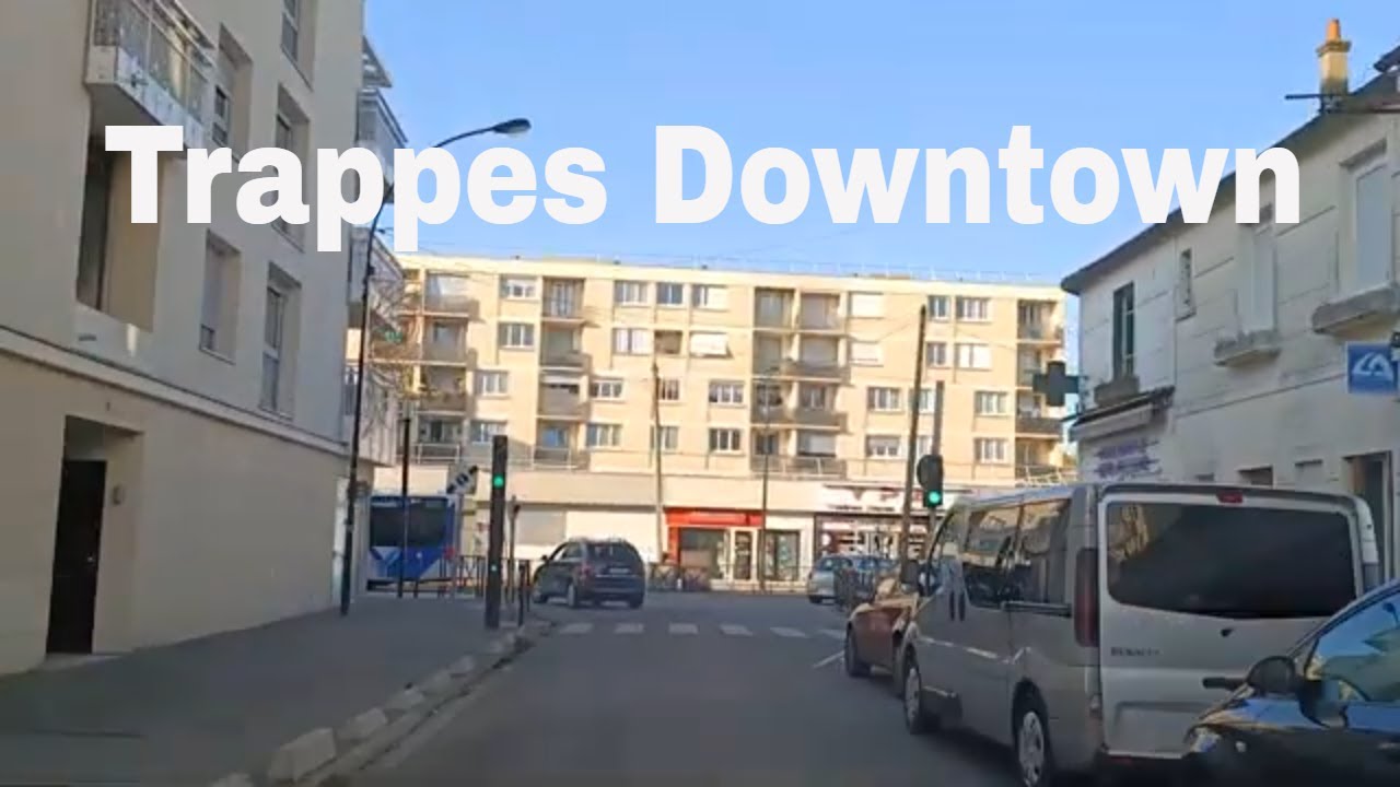 Trappes Downtown 4K- Driving- French region