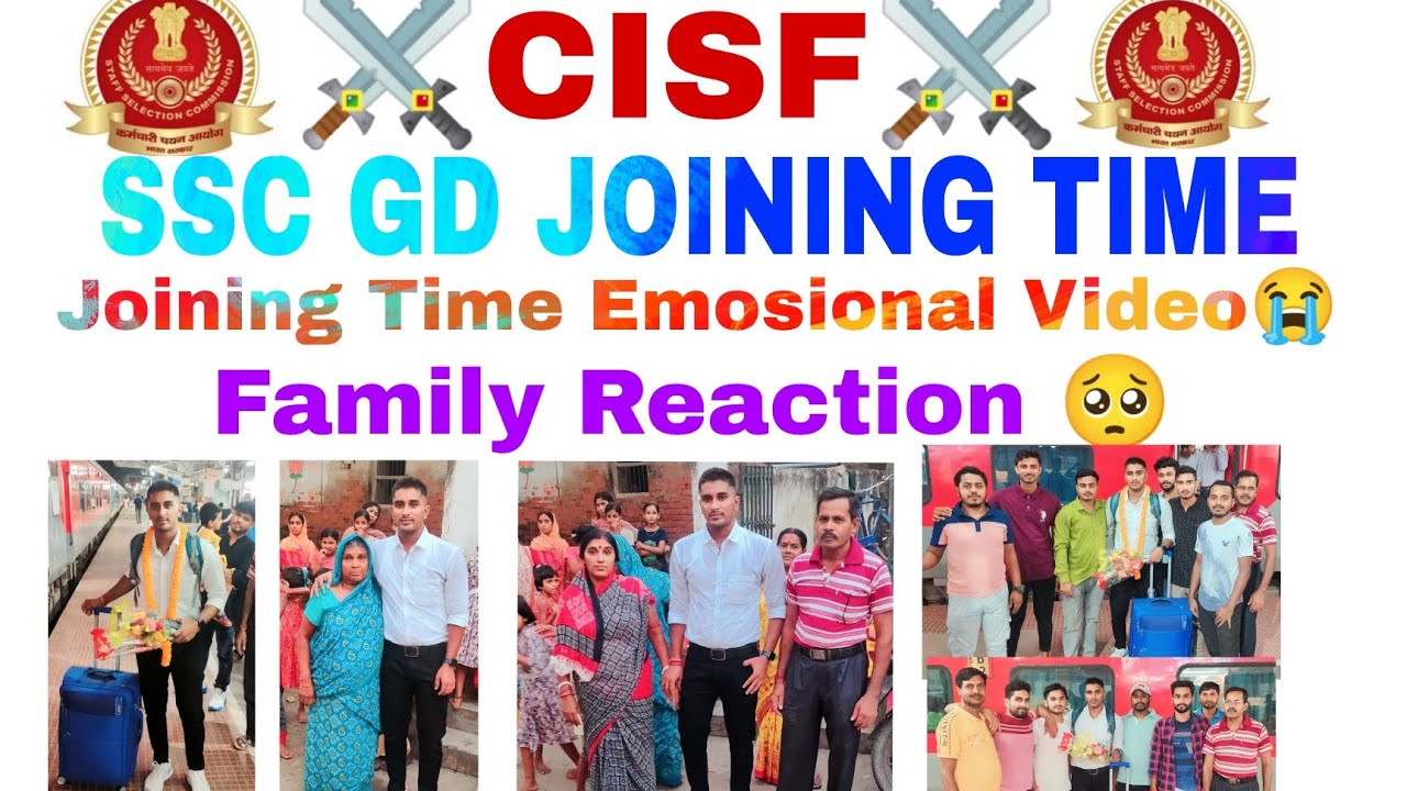 SSC GD Joining Time Most Emosional Video😭Family Reaction😔Training मैं जाते टाइम🥺#ssc #training #cisf