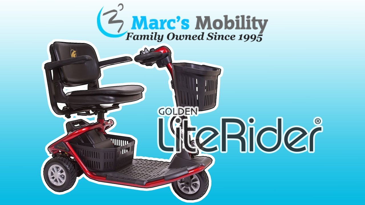 Golden Technologies LiteRider GL111D 3-Wheel Medium Portable Scooter - New