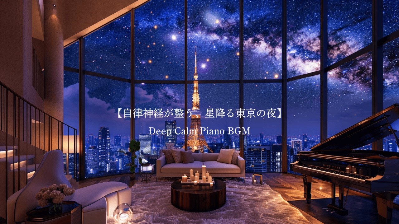 【自律神経が整う、星降る東京の夜BGM】｜Deep Calm Piano BGM