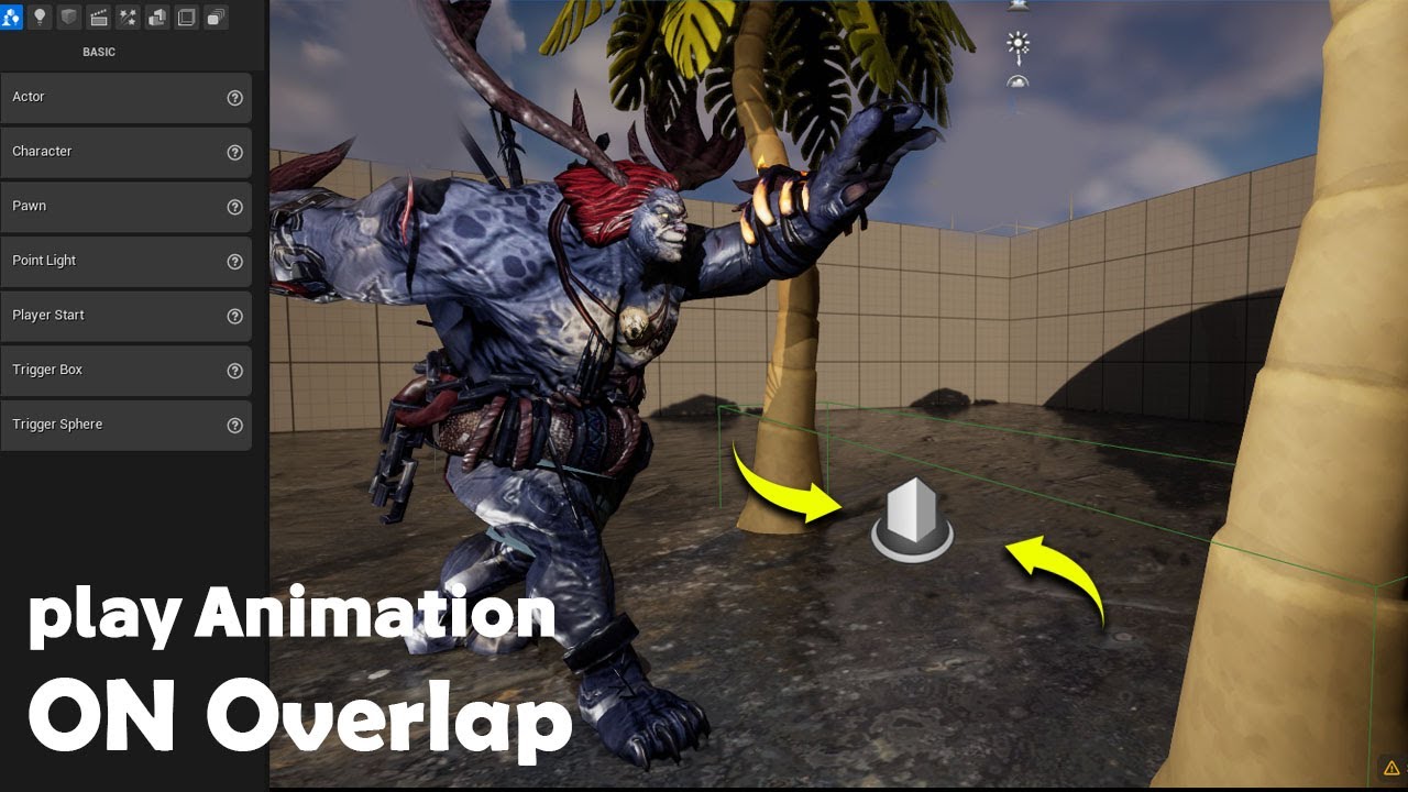 How to trigger an animation on overlap | unreal 5 play animation on overlap