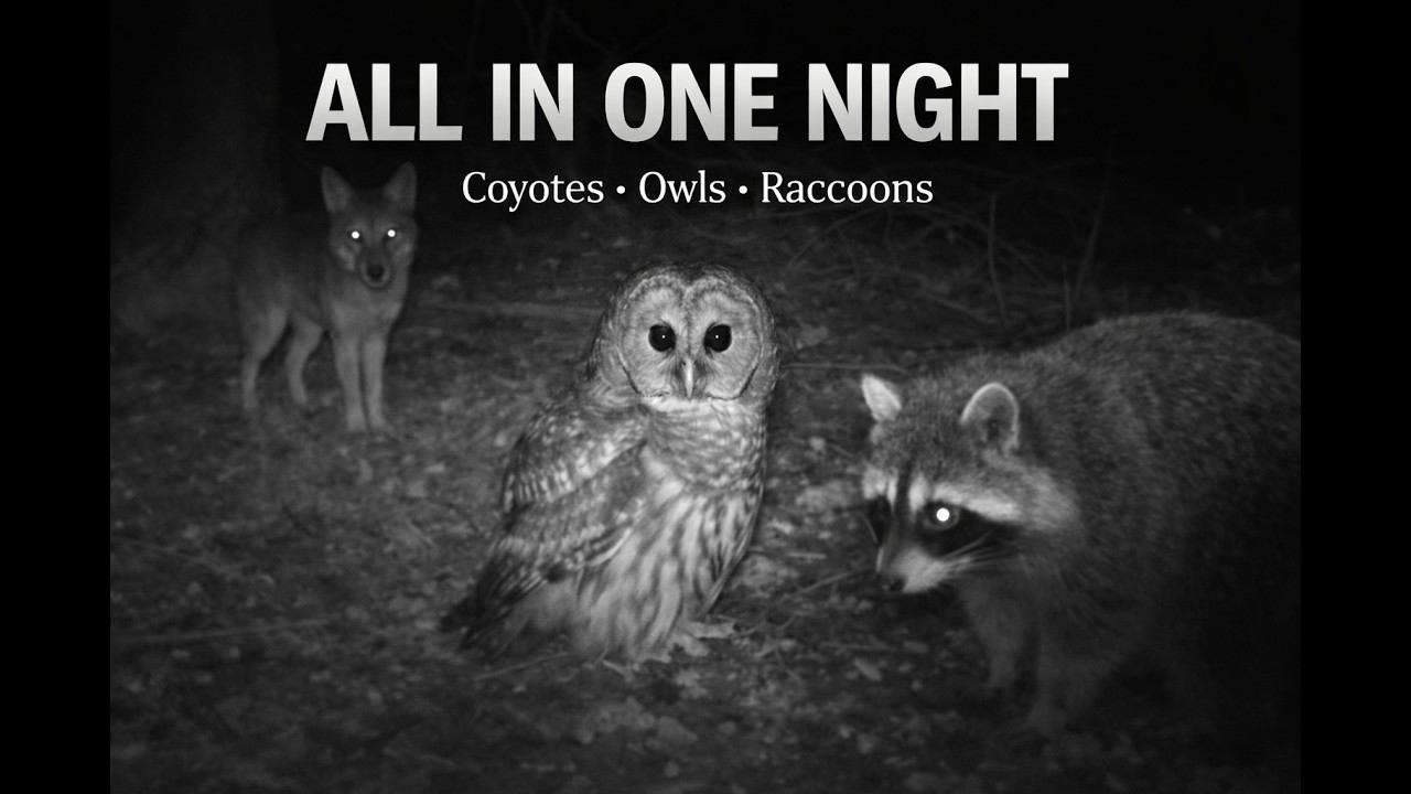 Wild 24 Hours at Bennett’s Blind | Coyotes, Owls & Raccoons… One After Another!