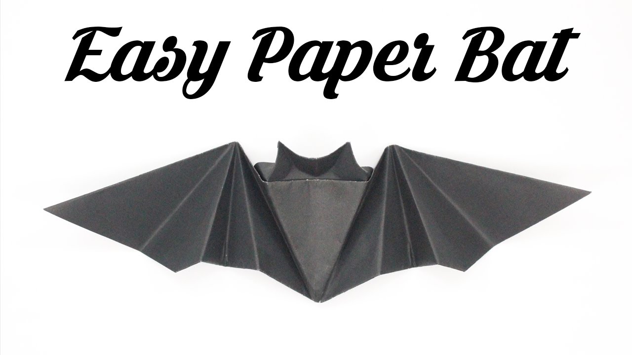 How to make Origami Halloween Bat by Tadashi Mori Thanks giving Day Easy Basic Simple Origami Kids