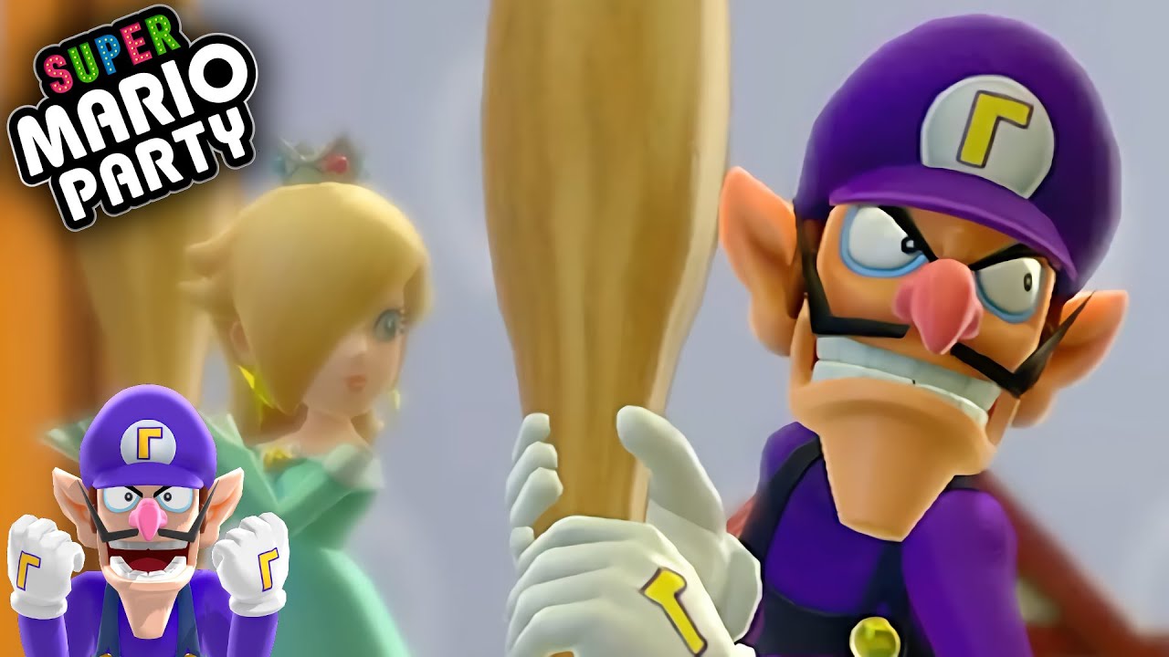 Бейсбол в мини-лиге Super Mario Party: Валуиджи и Розалина против Варио и Дидди Конга