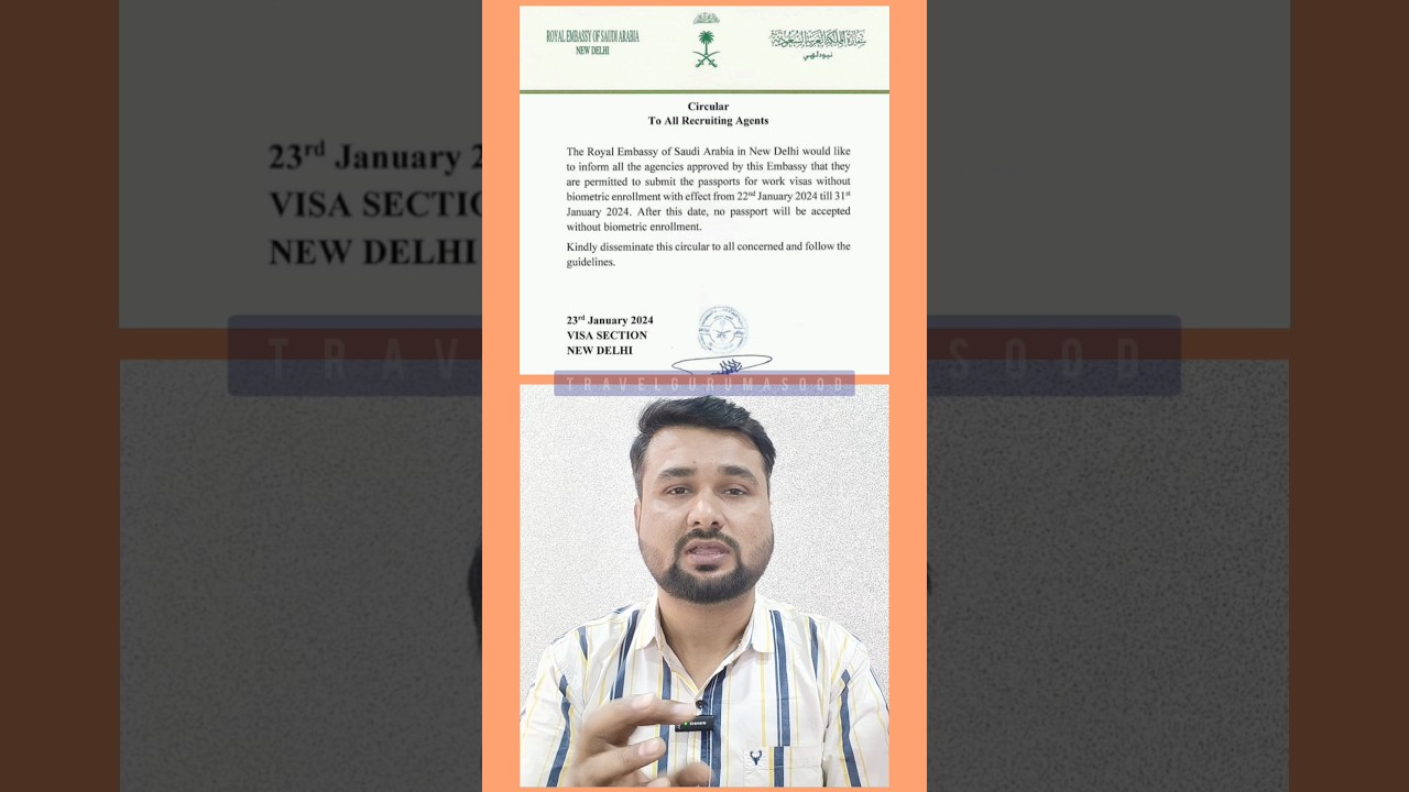 Saudi Work Visa Biometric Update 2024 #saudiworkvisa #saudivisanews #saudivisarule2024 #news