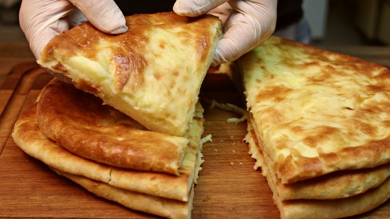 O Kadar Lezzetli Oldu ki Yumuşacık!!   Patates Dolgulu Pide Tarifi -  Bazlama - Kahvaltılık Tarif