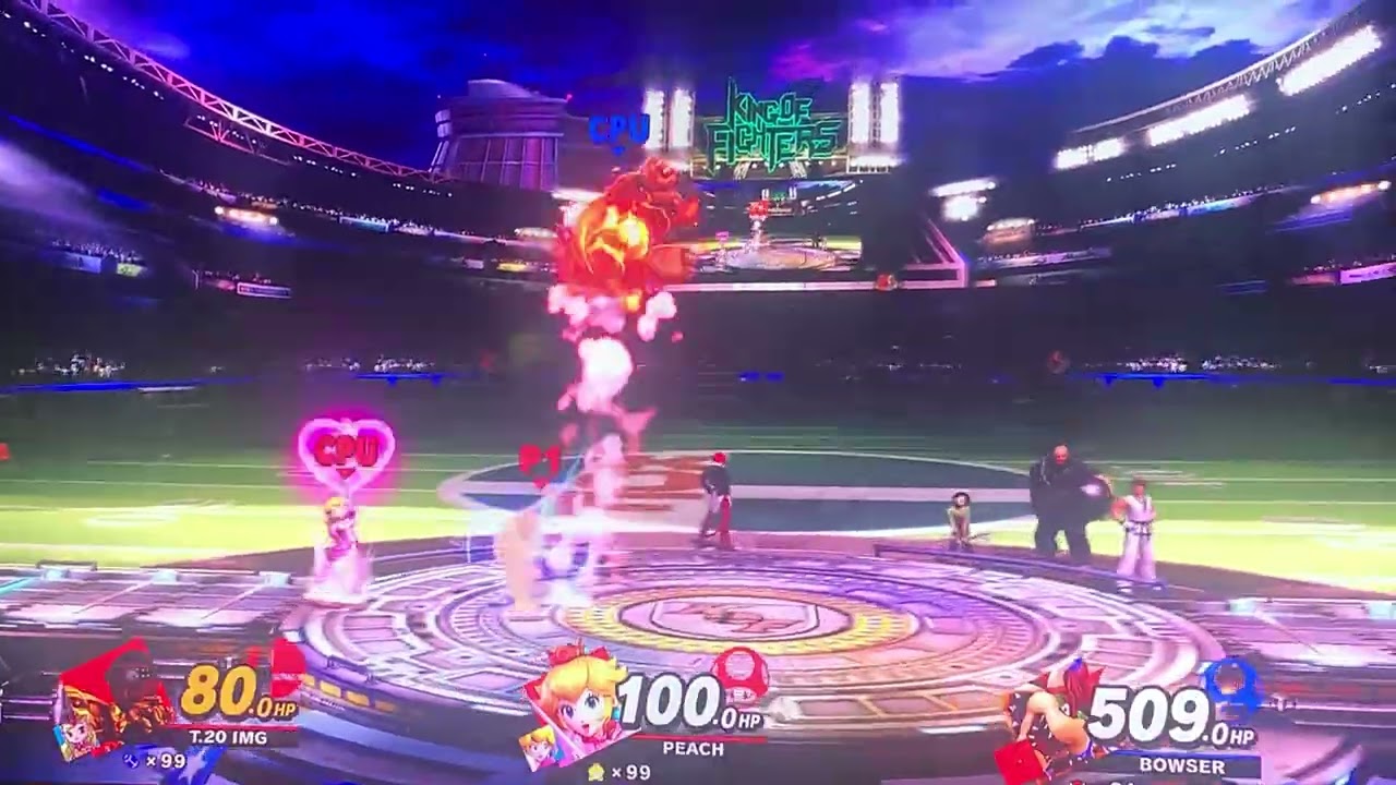 Super Smash Bros Ultimate, Mii T.20 I’MG & Peach, King of the Fighters Stadium 21