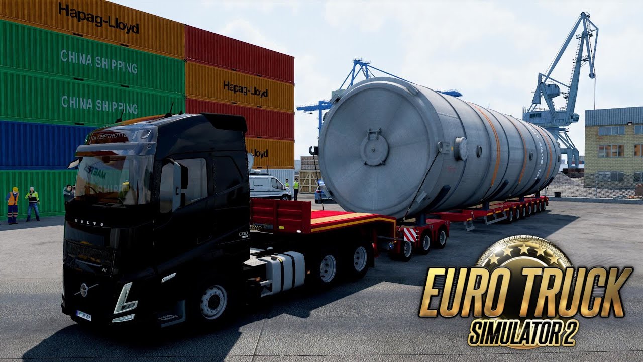 First delivery using PS5 controller🎮 #ETS2 #SpecialTransport Giant Silo #Breme to #Travermunde