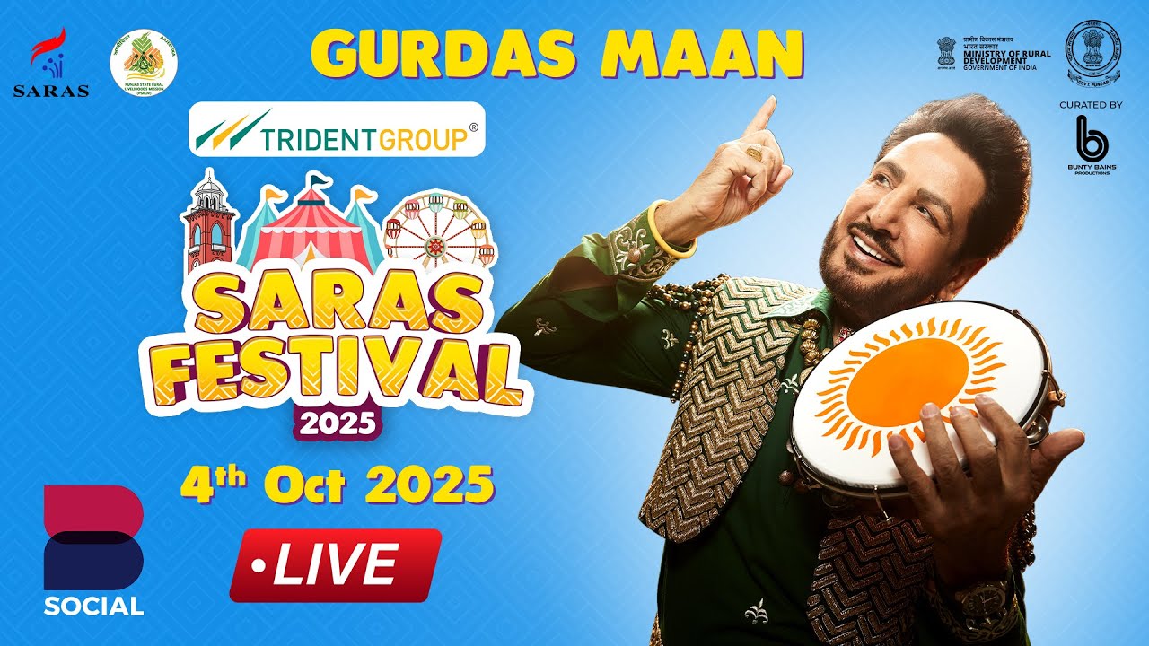 SARAS FESTIVAL | GURDAS MANN LIVE | LUDHIANA | 04-10-2025