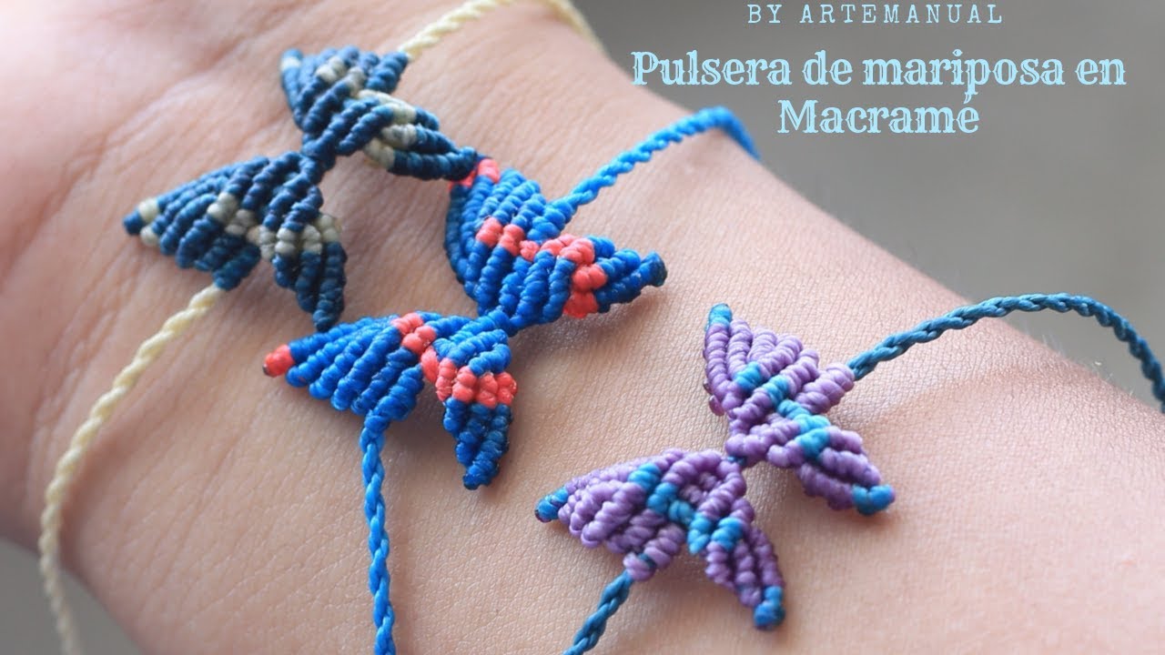 macrame butterfly bracelet tutorial