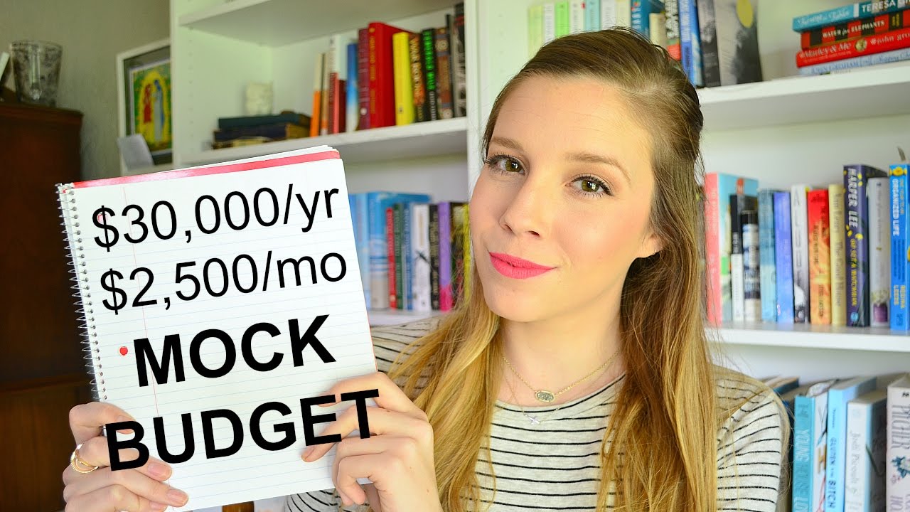 MOCK BUDGET -- $30,000/yr - $2,500/mo | How to Budget