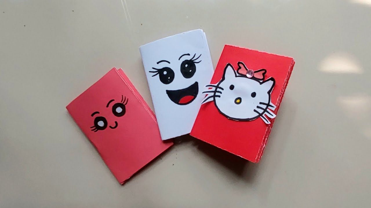 How to make mini notebook | Mini notebook making with A4 size paper | How to make notebook at home 