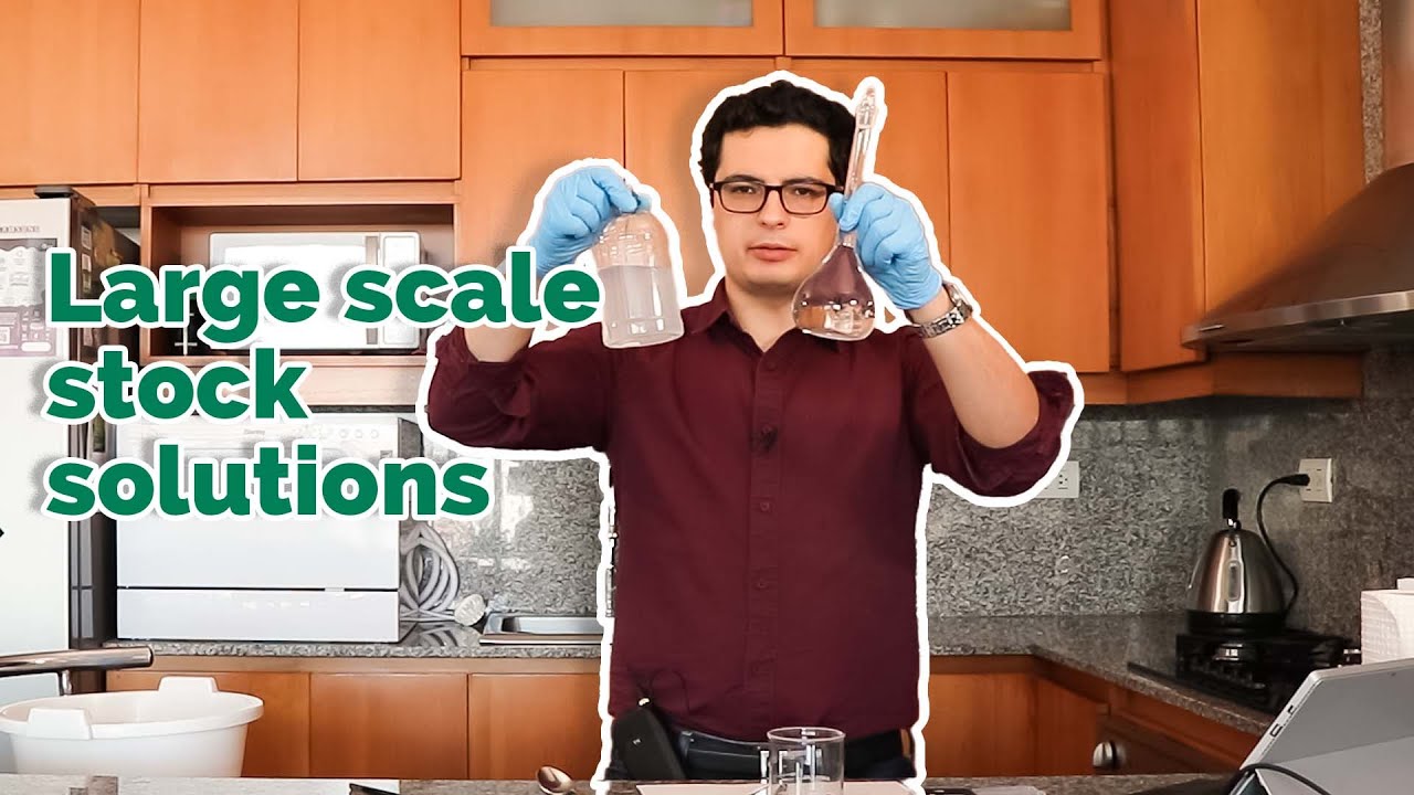 How to prepare large scale hydroponic stock solutions accurately