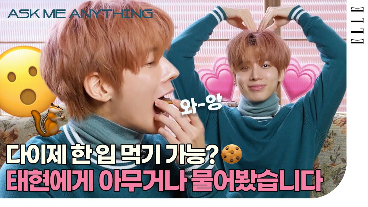 투모로우바이투게더 태현은 다람쥐🐿? 고양이🐱? 무엇이든 답해드립니다🧐 투바투 태현에게 무엇이든 물어보세요 Q&A | ELLE KOREA