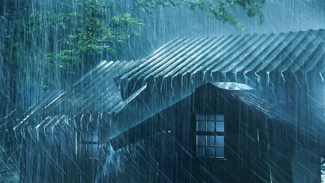 Just 3 Minutes to Fall Asleep Fast | Night Thunderstorm, Heavy Rain, Mighty Thunder & Strong Wind