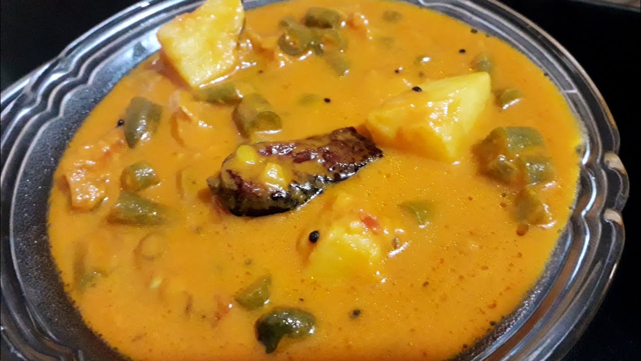 mangalorean beans potato  and dal curry