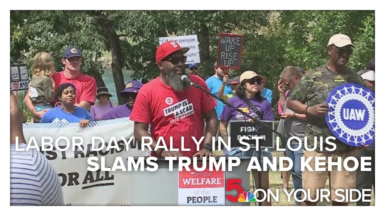 Labor Day rally in St. Louis slams Trump, Kehoe over redistricting plan