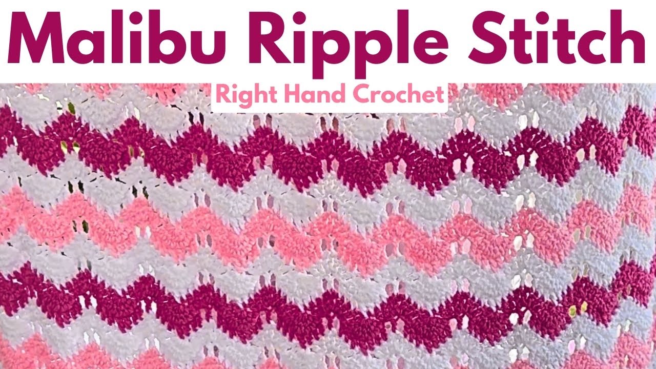 Crochet this RIPPLE STITCH Right Handed