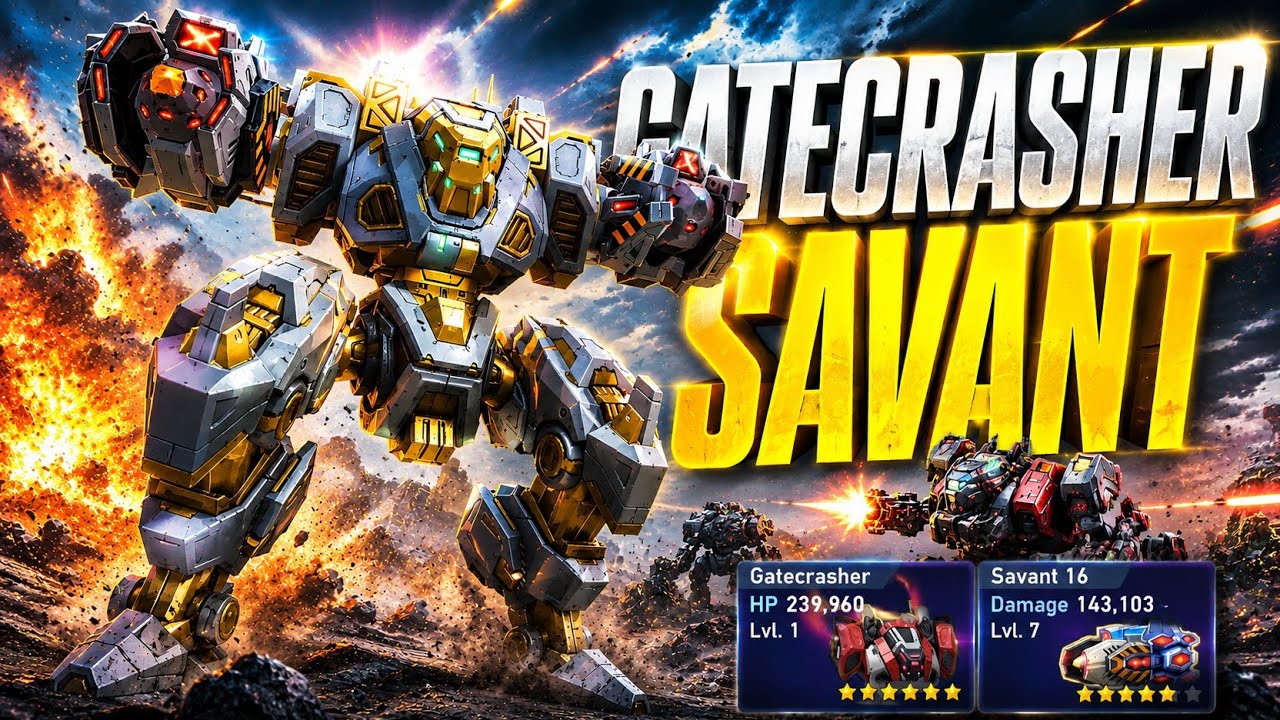 Gatecrasher with Savant 16 & 12 Gameplay | Mech Arena