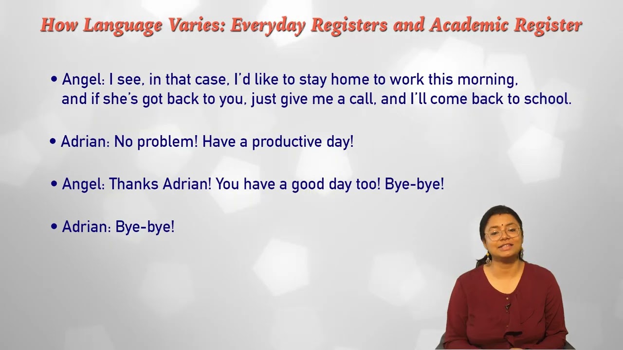 Everyday Registers and Academic Register #swayamprabha