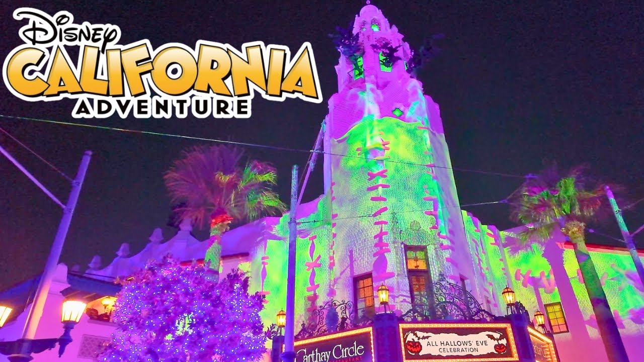 California Adventure - Halloween Walkthrough Tours & Rides | Disneyland Resort | 4K 60FPS
