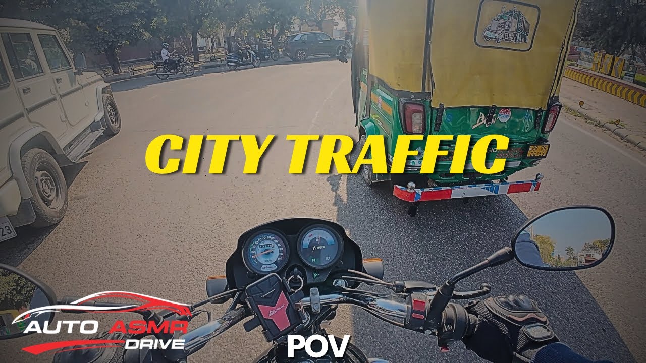 Hero Splendor City Traffic POV Ride | Pure Engine Sound ASMR | 4K