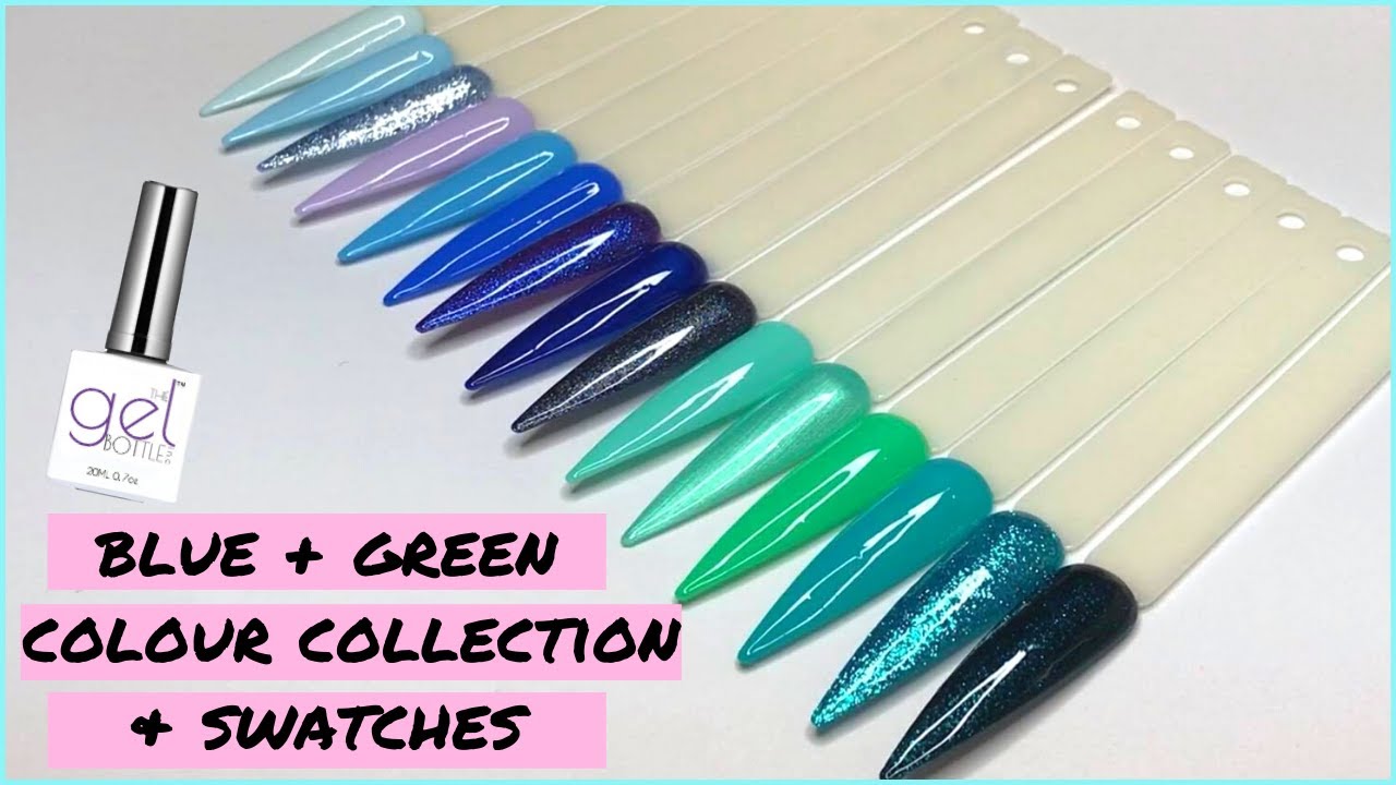 THE GEL BOTTLE INC BLUE+GREEN SWATCHES - My Gel Polish Collection