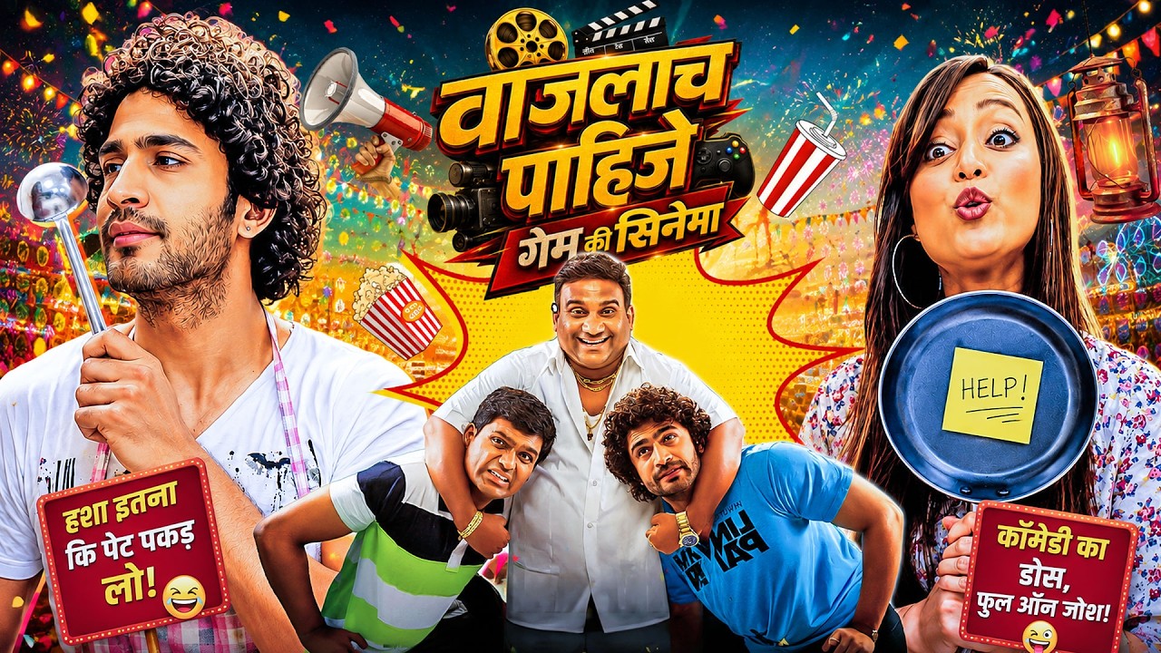 वाजलाच पाहिजे: Game Ki Shinema (2015) | New Superhit Marathi Comedy Full Movie | Bhau Kadam, Chinmay