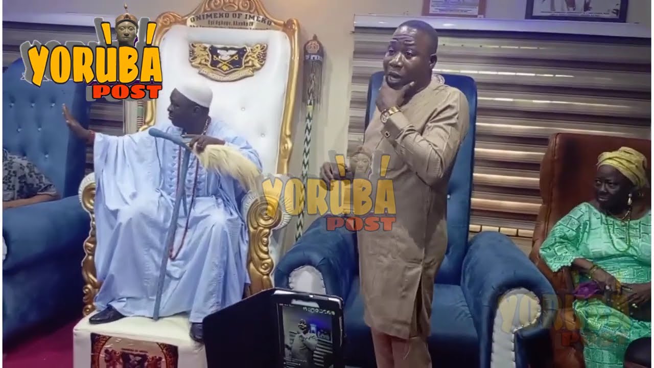 OLOYE IGBOHO MAJASOLA AT IMEKO OGUN STATE AS HE VISIT OBA 0ba ALABI ONIMEKO OF IMEKOLAND..