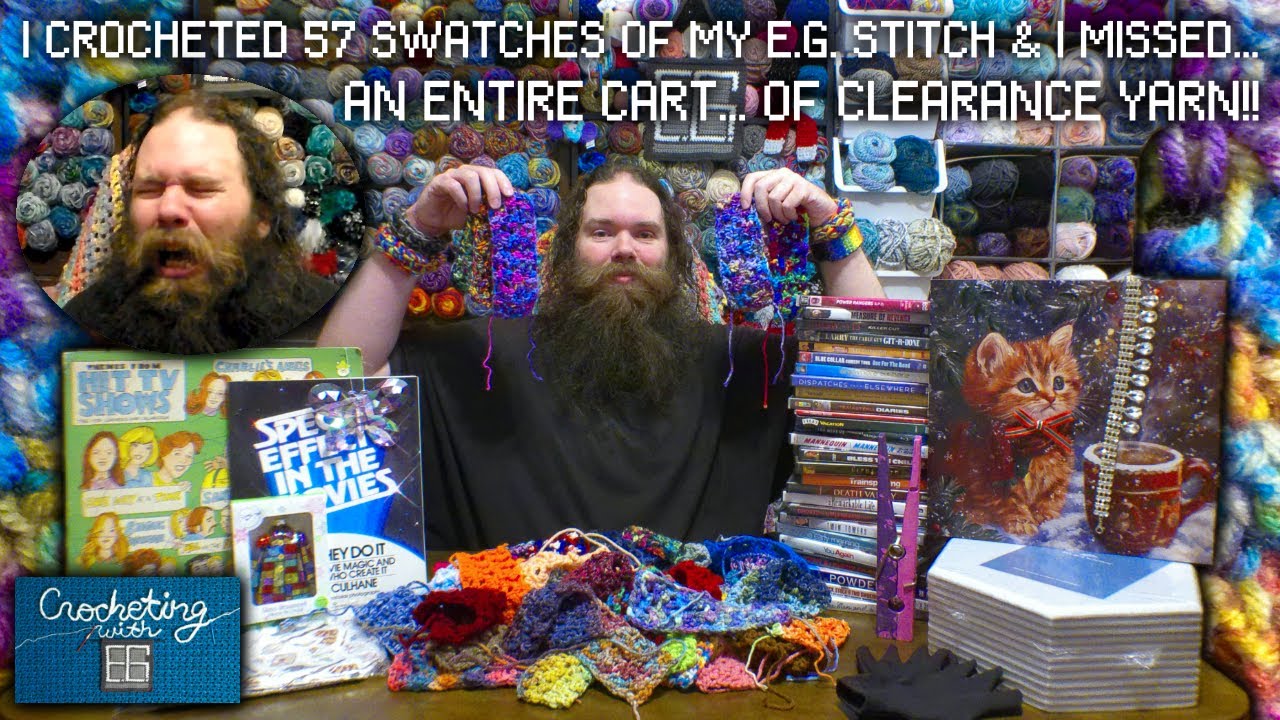 I Crocheted 57 Swatches Of My E.G. Stitch & I MISSED... An ENTIRE CART... Of CLEARANCE YARN!!